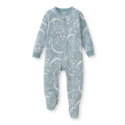 Celestial Moon polarbee™ Repreve® Fleece Pajamas - Mountain Blue